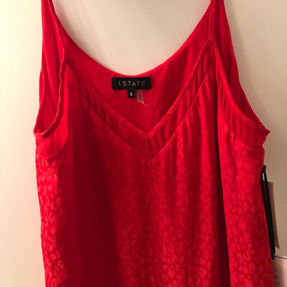 1. State Red Tank top